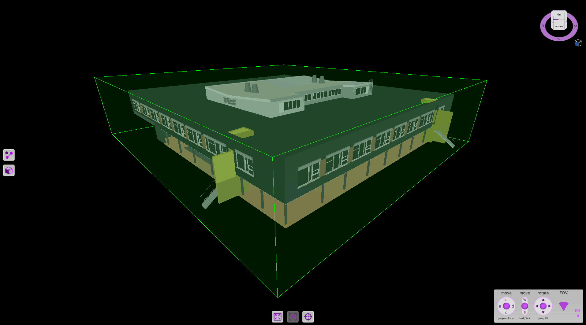 High School BIM model - limit box iso view